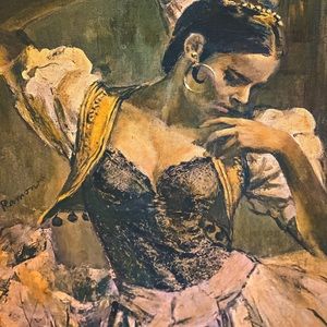 ✨SOLD✨Vintage Flamenco Gypsy Dancer by Ramon Art Painting Portrait